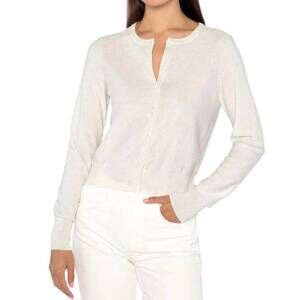 NEW KINROSS sequin cardigan in ivory